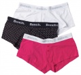 Bench Womens Three Pack Shortie Brief White/Black/Pink